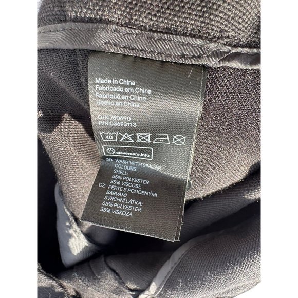 H&M Skirt 12 Black Wide Pockets Flowy Viscose A Line Preppy Career Adult Womens - Picture 8 of 9